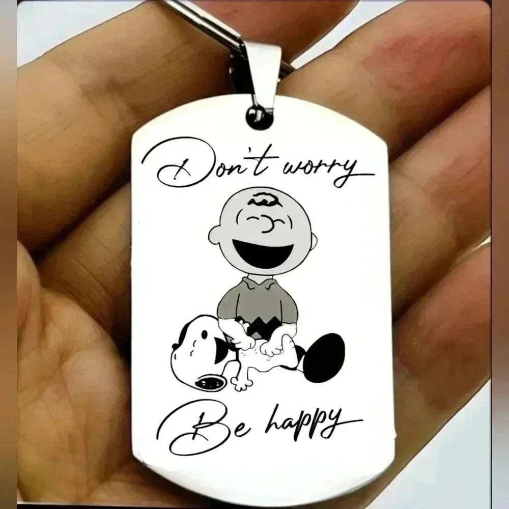 Snoopy don't worry be happy Keychain
